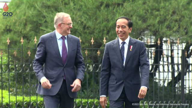 Perdana Menteri Australia kunjungi Istana Bogor, 6 Juni 2022. Foto: Youtube/Setpres