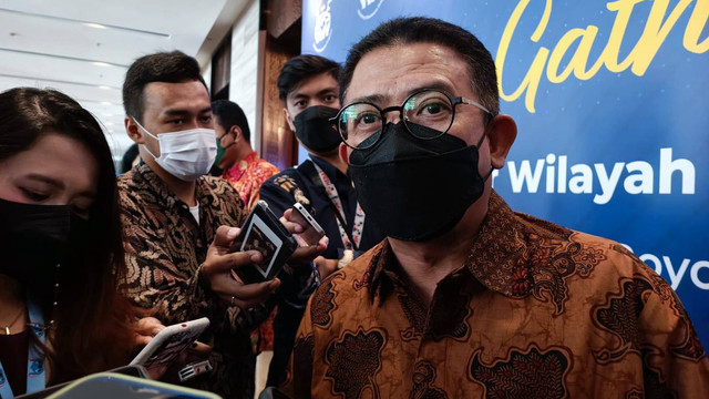 Direktur Penyuluhan, Pelayanan, dan Hubungan Masyarakat DJP Neilmaldrin Noor, dalam acara Tax Gathering 2022, Senin (6/6).  Foto: Ave Airiza Gunanto/kumparan