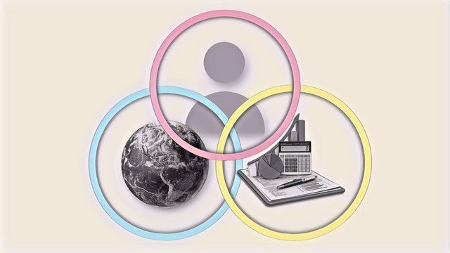 Ilustrasi Konsep Triple Bottom Line. (Sumber : Pribadi)