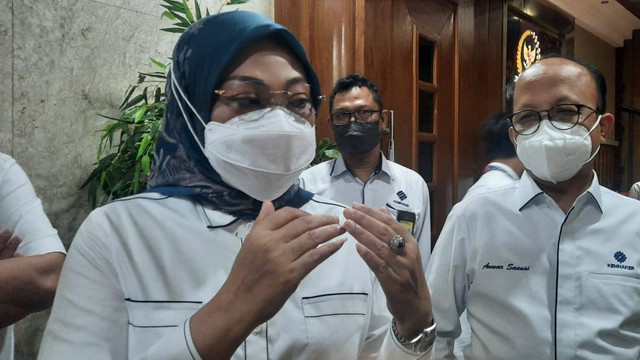Menteri Ketenagakerjaan (Menaker) Ida Fauziyah ketika ditemui di Gedung DPR, Selasa (7/6/2022). Foto: Ave Airiza Gunanto/kumparan