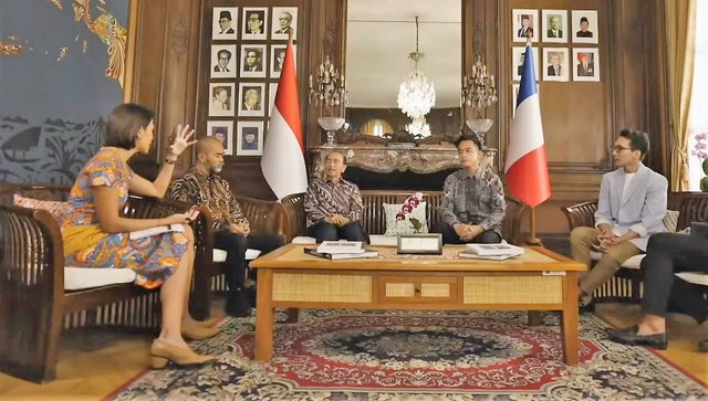 Wali Kota Solo, Gibran Rakabuming Raka, dalam talkshow 'Buah Karya Bangsa di Paris'. FOTO: Tangkap layar akun YouTube Gibran TV