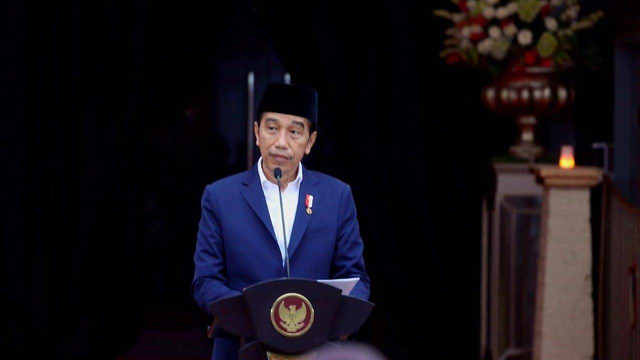 Presiden Joko Widodo meresmikan Masjid At-Taufiq di Lenteng Agung, Jakarta. Rabu (8/6).
 Foto: Dok. Istimewa