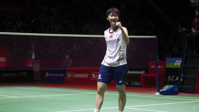 Pebulu tangkis tunggal putri China Chen Yu Fei. Foto: Muhammad Adimaja/ANTARA FOTO