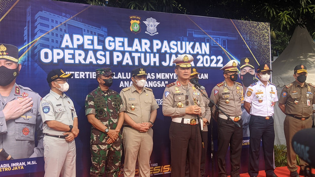 Apel gelar pasukan Operasi Patuh Jaya 2022 di Polda Metro Jaya, Senin (13/6/2022). Foto: Jonathan Devin/kumparan