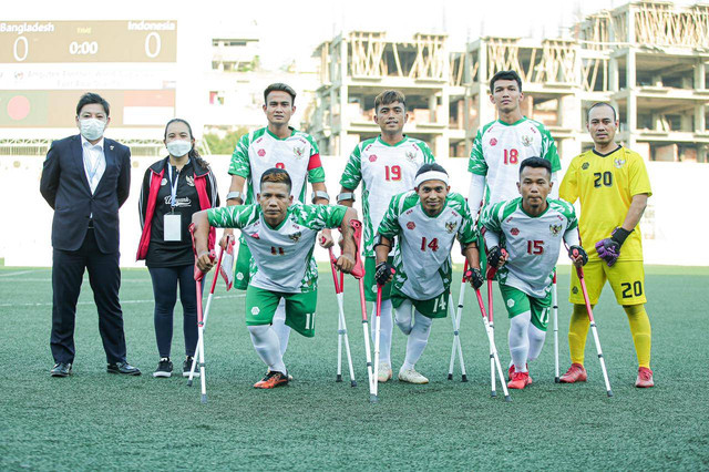 Para pemain Timnas Amputasi Indonesia. Foto: Timnas Amputasi Indonesia