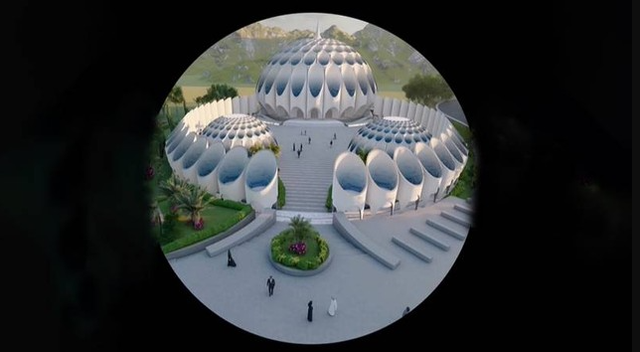 Desain masjid karya Ridwan Kamil terkait di sebelah lokasi pemakaman jenazah Eril . Foto: Instagram/@ridwankamil
