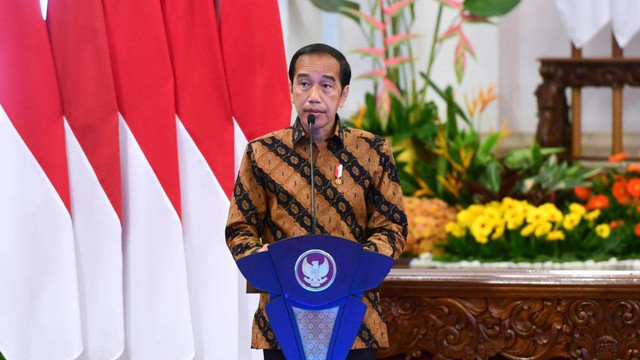 Presiden Jokowi di pembukaan Rapat Koordinasi Nasional Pengawasan Intern Pemerintah Tahun 2022, di Istana Negara, Jakarta, Selasa (14/6/2022). Foto: Muchlis Jr/Biro Pers Sekretariat Presiden
