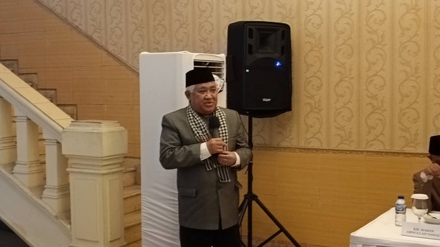 Din Syamsuddin terima perwakilan ulama Rusia. Foto: Aprilandika Pratama/kumparan