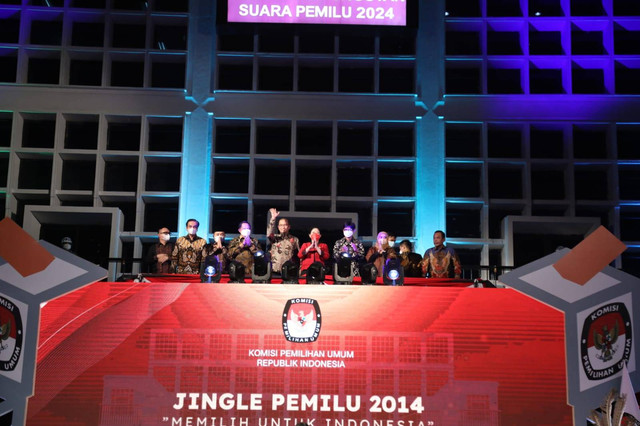 Suasana peluncuran Tahapan Pemilu 2024 di KPU, Jakarta, Selasa (14/6/2022). Foto: Aditia Noviansyah/kumparan