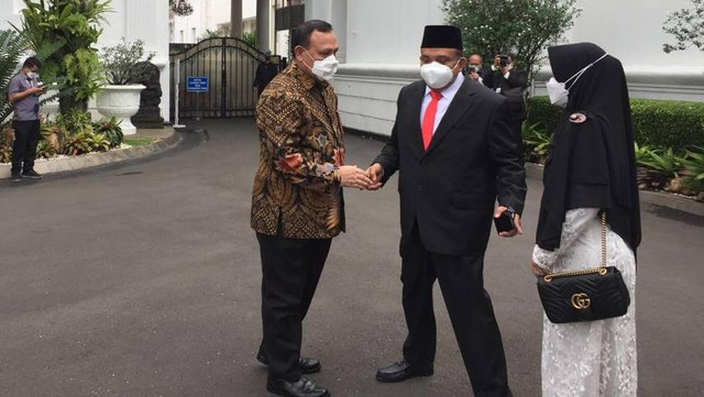 Sekjen PBB Ferry Arfiansyah Noor tiba di Istana Kepresidenan Jakarta, Rabu (15/6/2022). Foto: Rafyq Panjaitan/kumparan