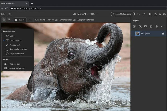 Adobe rilis Photoshop versi web gratis. Foto: Adobe