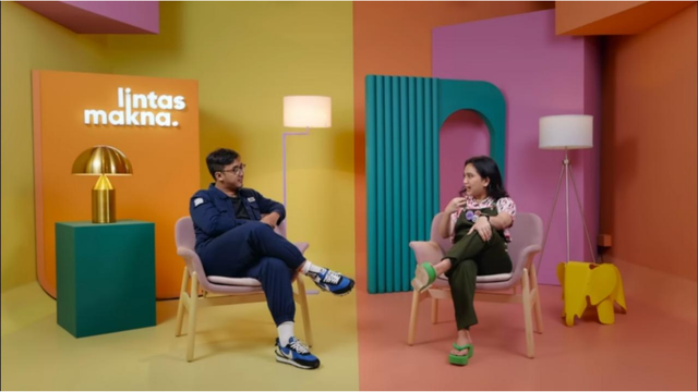 Dimas Danang dan Rachel Amanda di Lintas Makna. (sumber: youtube)
