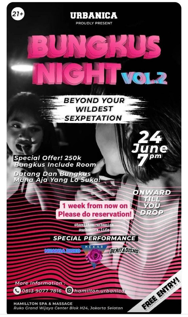 Poster acara Bungkus Night Vol. 2 Foto: Dok. Istimewa