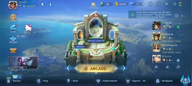 Tangkapan layar game Mobile Legends. Foto: Tangkapan layar Mobile Legends
