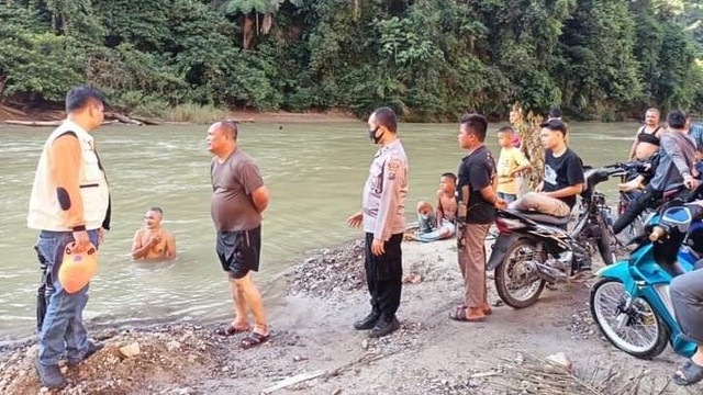 Lokasi 2 santri di Sumut hilang hanyut di Sungai Simonis. Foto: Dok. Istimewa