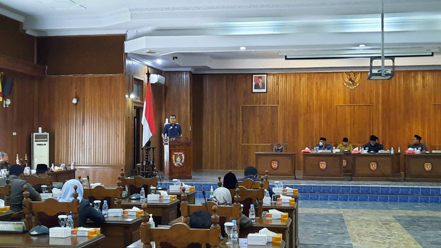 Foto : Suasana saat Rapat Paripurna ke-2 masa sidang II Tahun 2022, di ruang rapat DPRD Kobar.