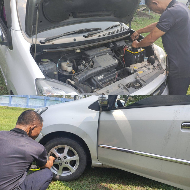 Rupbasan Mojokerto Makaryo Kendaraan Bermotor Roda Empat dengan Semangat Pagi (Foto:HumasRupMoker)