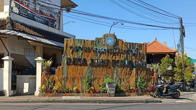 Tanda Desa Adat Pedungan. Foto: Denita br Matondang/kumparan