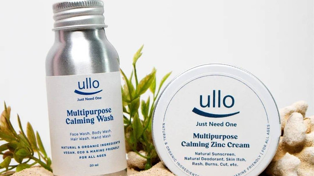 Ilustrasi brand yang mengusung konsep blue beauty. Foto: Instagram.com/ullo.co.id