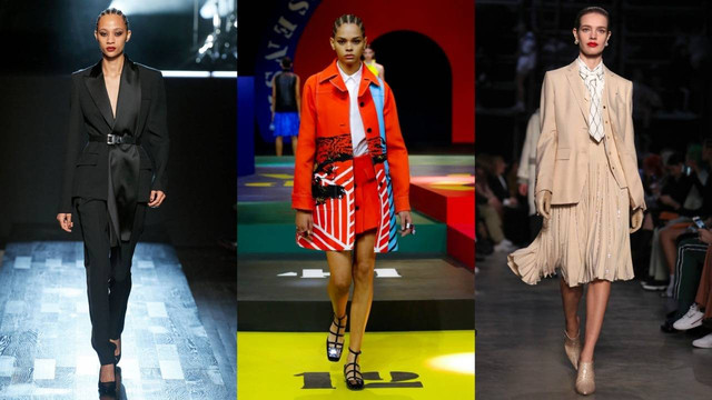 Ilustrasi gaya berpakaian cewek mamba, cewek kue, dan cewek bumi. Foto: Michael Kors, Dior, Burberry