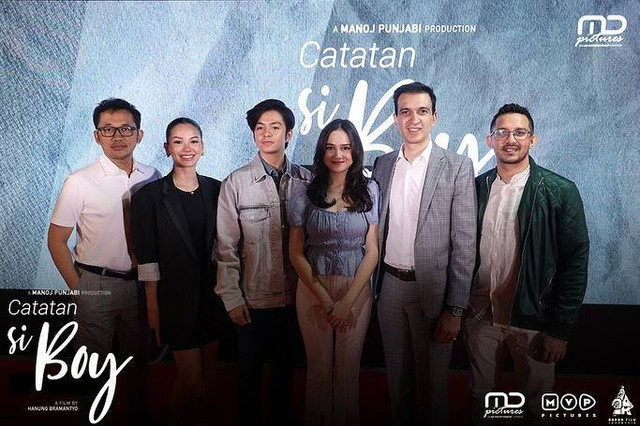 Jumpa Pers film Catatan Si Boy. Foto: Instagram/@filmcatatansiboy