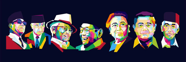 Ilustrasi presiden pertama hingga saat ini. Source foto: https://pixabay.com/