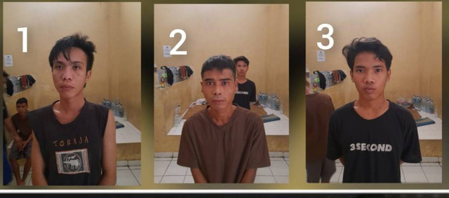 Tersangka pengeroyokan terhadap tahanan di Empat Lawang. (ist)