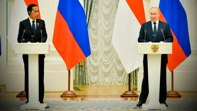 Presiden Jokowi saat bertemu Presiden Vladimir Putin di Istana Kremlin, Moskow, Rusia, Kamis (30/6/2022). Foto: Laily Rachev/Biro Pers Sekretariat Presiden