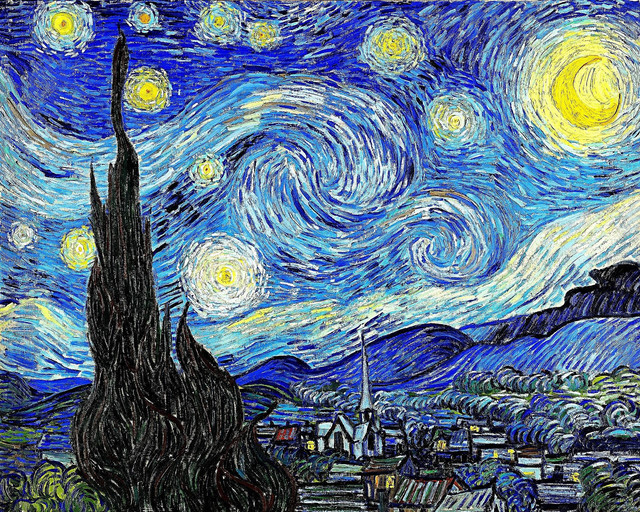 Lukisan The Starry Night karya Vincent van Gogh. Foto: Pixabay