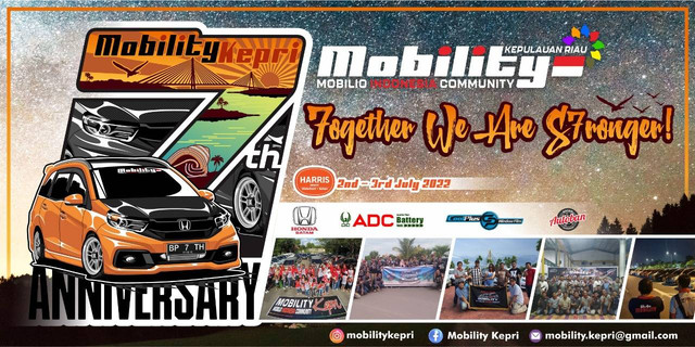 Mengusung Tema Together we Are Stronger di Anniversary Mobility ke 7 sumber : Mobility Kepri