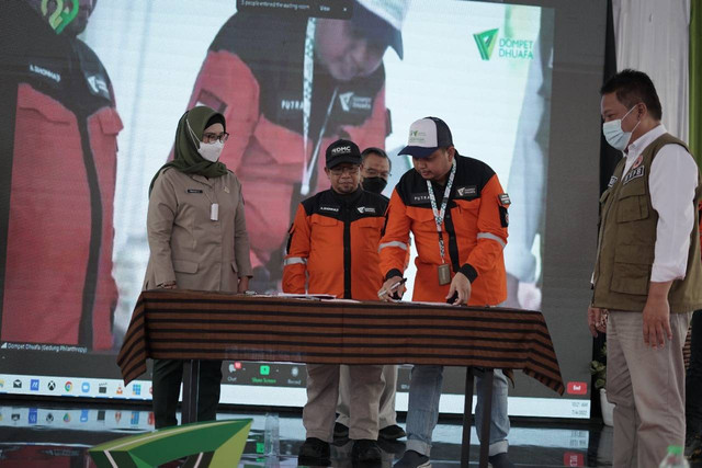 Tingkatkan penanggulangan kebencanaan di perkotaan, Dompet Dhuafa bersama BNPB menjalin kerjasama sebagai langkah tanggungjawab bersama dalam mengatasi kebencanaan terutama di kota-kota besar. (Senin, 7/4/2022) Dok. Dompet Dhuafa