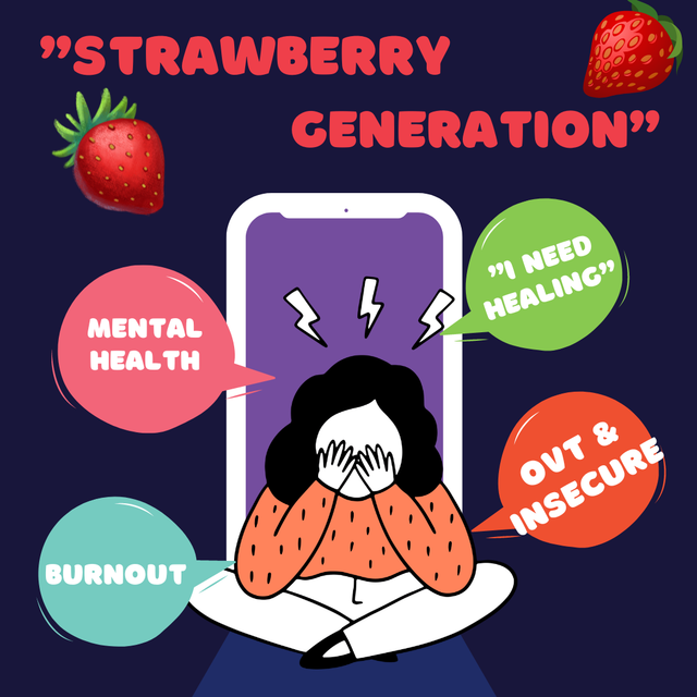 Ilustrasi Generasi Strawberry. (Sumber: Dok. Pribadi)