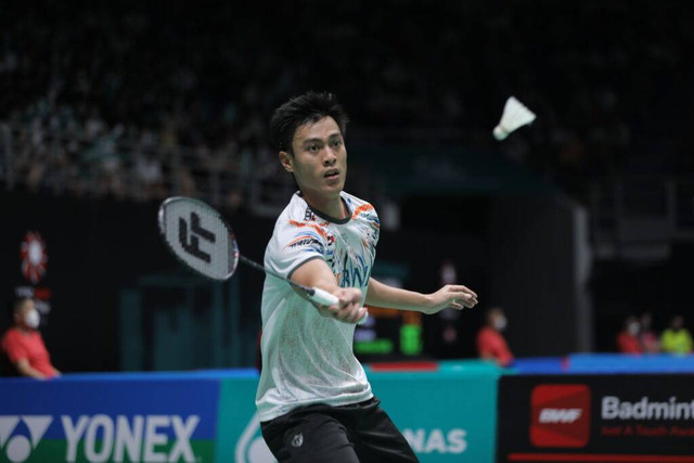 Shesar Hiren Rhustavito di Malaysia Open 2022. Foto: PBSI