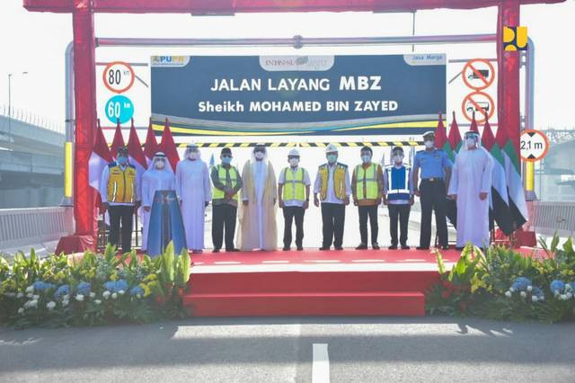 Peresmian penamaan Tol Layang Japek jadi Jalan MBZ atau Jalan Sheikh Mohamed Bin Zayed, Senin (13/4). Foto: Dok. Kementerian PUPR