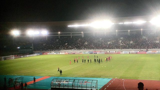 Stadion Manahan Solo saat menjadi lokasi penyelenggaraan Piala Presiden 2022. FOTO: Agung Santoso