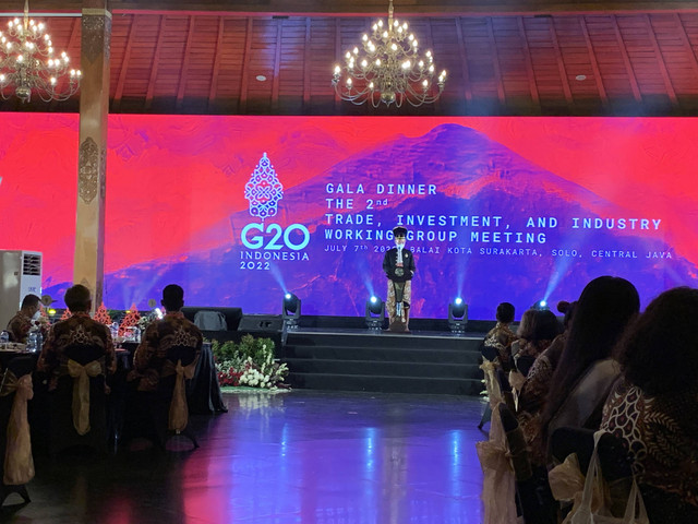 Wali Kota Surakarta Gibran Rakabuming saat gala dinner setelah TIIWG G20, Kamis (7/7/2022). Foto: Moh Fajri/kumparan