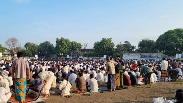 Suasana salat id di Yogyakarta. FOto: istimewa