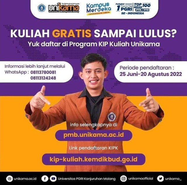 Penerimaan Mahasiswa Baru Unikama Masih Dibuka, Meski Sudah Gelombang II