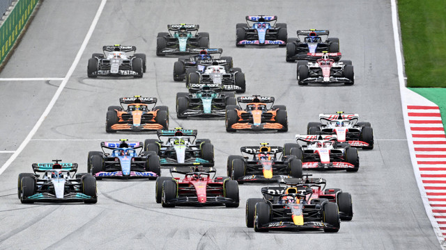 Grand Prix Formula Satu Austria di trek balap Red Bull Ring di Spielberg, Austria, Minggu (10/7/2022). Foto: Joe Klamar/AFP