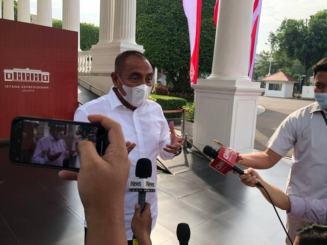 Gubernur Sumut Edy Rahmayadi di Istana Kepresidenan Jakarta. Foto: kumparan