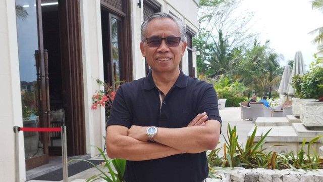 Ketua Dewan Komisioner OJK periode 2017-2022, Wimboh Santoso, dalam diskusi terbatas dengan media di Bali National Golf Club, Nusa Dua, Bali. Foto: Wendiyanto/kumparan