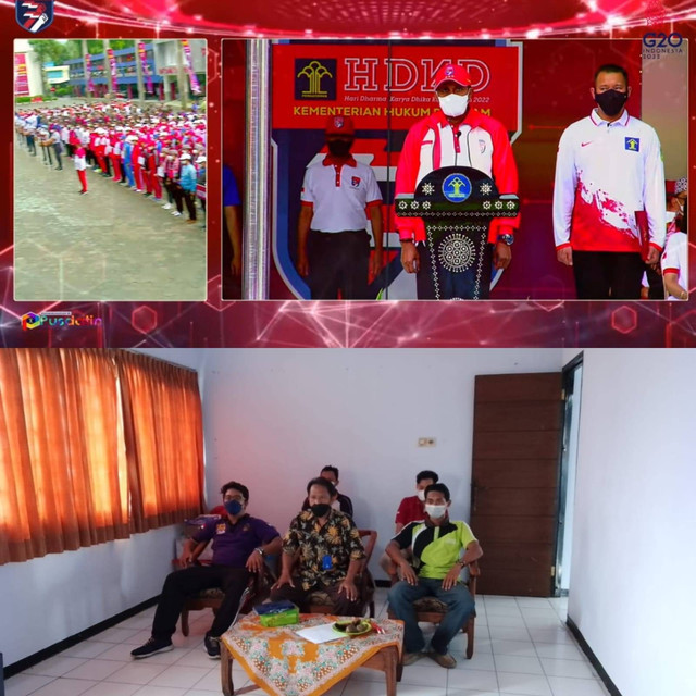 Rupbasan Mojokerto Semarakkan HDKD Kemenkumham RI Ke-77 Tahun 2022 Secara Virtual  (Foto:HumasRupMoker)