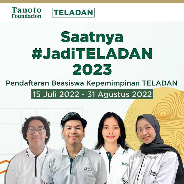 Pendaftaran beasiswa kepemimpinan TELADAN dari Tanoto Foundation. Foto: Tanoto Foundation