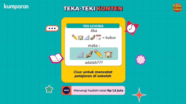 Teka-teki konten episode 21. Tes logika. Foto: kumparan