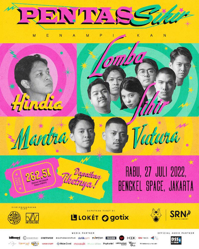 Hindia, Lomba Sihir, dan Mantra Vutura bakal tampil di Pentas Sihir. Foto: CREATHINK PUBLICIST