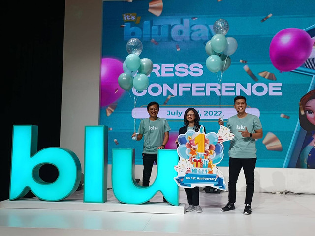 Press Conference Satu Tahun Blu, Bank BCA Digital di Thamrin Nine Jakarta, Jumat (22/7/2022). Foto:  Akbar Maulana/kumparan