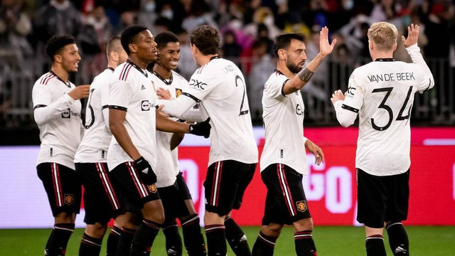 Manchester United vs Aston Villa di laga pra musim. Foto: Instagram/@manchesterunited