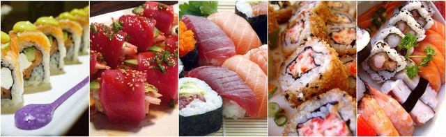 Ilustrasi Bahan Dasar Sushi 