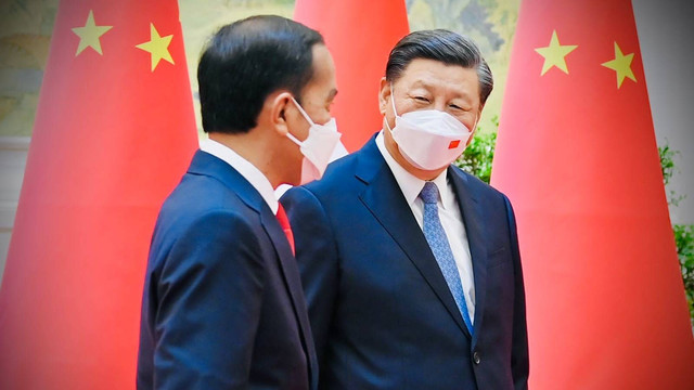 Presiden Jokowi saat pertemuan bilateral dengan Presiden China Xi Jinping di Beijing, Republik Rakyat Tiongkok (RTT), Selasa (26/7/2022). Foto: Laily Rachev/Biro Pers Sekretariat Presiden