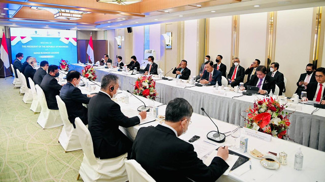 Presiden Jokowi bertemu CEO Jepang di Tokyo, Jepang, Rabu (27/7/2022). Foto: Laily Rachev/Biro Pers Sekretariat Presiden